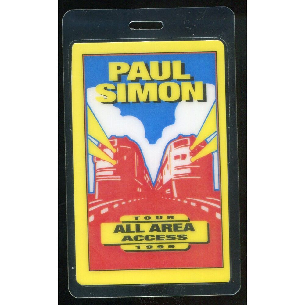 Vintage 1999 Paul Simon Concert Laminate Backstage Pass All Area Access
